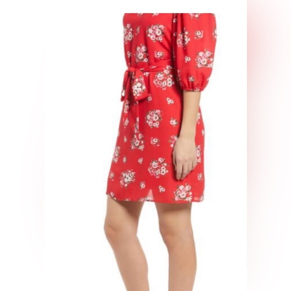 Halogen women’s Floral print tie waist long sleeve dress size XS - Picture 3 of 12